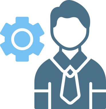 Manager Glyph Two Color Icon clipart