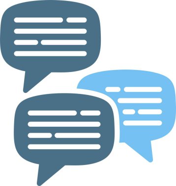 İleti Kabartması İki Renk Simgesi