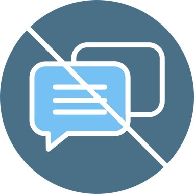 Sohbet Kabartması Yok İki Renk Simgesi