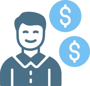 Para Kabartması İki Renk Simgesi