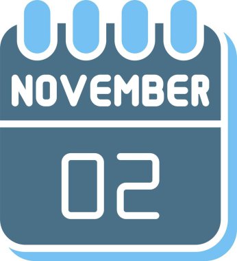 22 Kasım Glyph İki Renk Simgesi