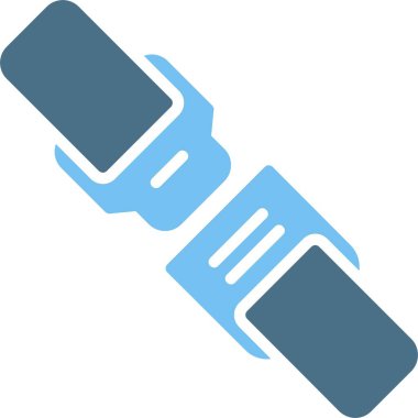 Emniyet kemeri sembolü iki renk simgesi