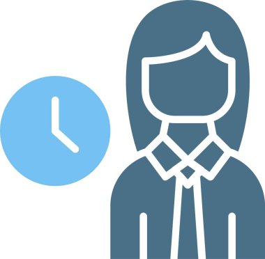 Okul Öğretmeni Kabartması İki Renk Simgesi