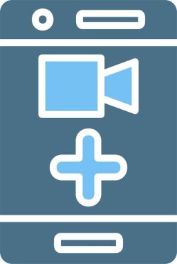 Video Çağrısı Glyph İki Renk Simgesi