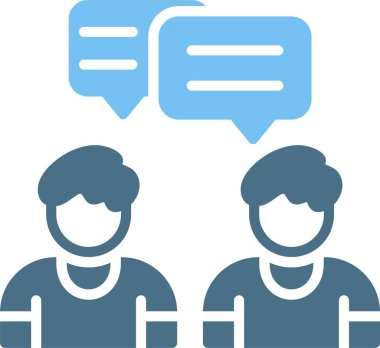 Konuşma Kabartması İki Renk Simgesi