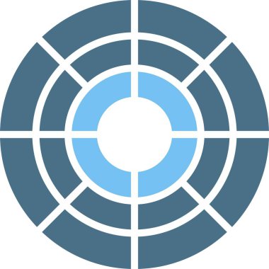 Renk Çemberi Kabartması İki Renk Simgesi