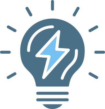 Enerji Kabartması İki Renk Simgesi