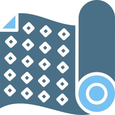 Kumaş Desenli Kabartma İki Renk Simgesi