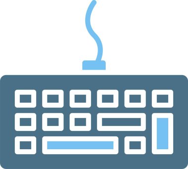 Klavye Kabartması İki Renk Simgesi