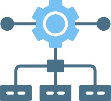 Çalışma Akımı Kabartması İki Renk Simgesi