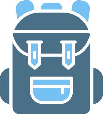 Sırt çantalı Glyph İki Renk Simgesi