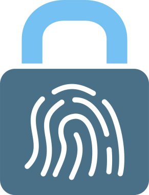 Akıllı Kilit Kabartması İki Renk Simgesi