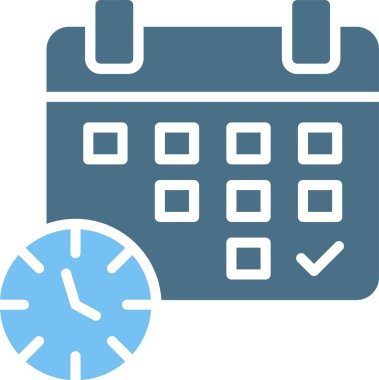 Zaman Kabartması İki Renk Simgesi