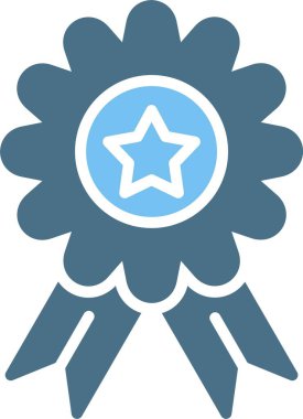 Rozet Kabartması İki Renk Simgesi