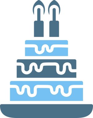 Pasta Kabartması İki Renk Simgesi