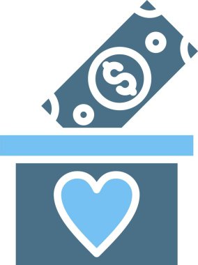 Para kutusu Glyph İki Renk Simgesi