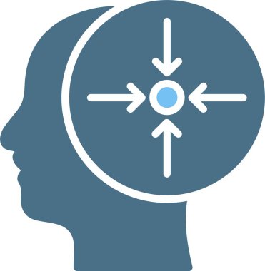 Konsantrasyon Kabartması İki Renk Simgesi