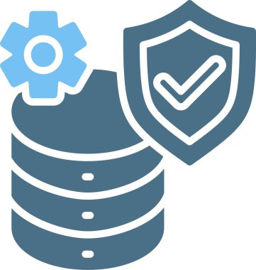 Veritabanı Kabartması İki Renk Simgesi