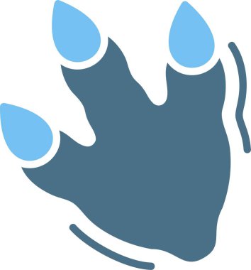 Footprint Glyph Two Color Icon clipart