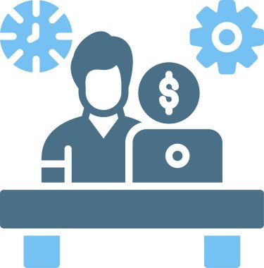 Çok Çalışma Kalıbı İki Renk Simgesi