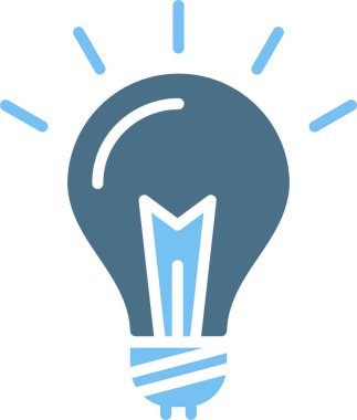 Ampul Kabartması İki Renk Simgesi