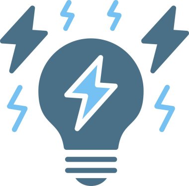 Güç Kabartması İki Renk Simgesi