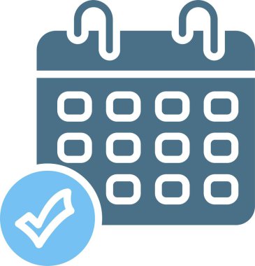 Takvim Kabartması İki Renk Simgesi