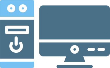 Bilgisayar Kabartması İki Renk Simgesi