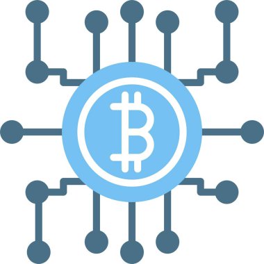 Kripto para birimi kabartması İki Renk Simgesi