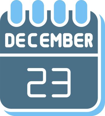 23 Aralık Glyph İki Renk Simgesi