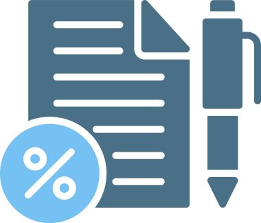 Fatura Kabartması İki Renk Simgesi
