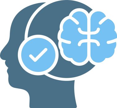 Zihin Kabartması İki Renk Simgesi