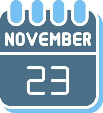 23 Kasım Glyph İki Renk Simgesi