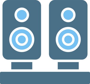 Hoparlörler İki Renk Simgesi