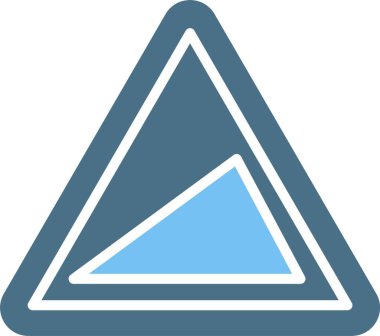 Dik Tepe Kabartması İki Renk Simgesi