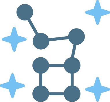 Ursa Minör Glyph İki Renk Simgesi