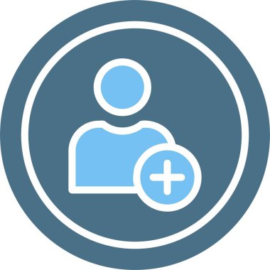 Kullanıcı Kabartması İki Renk Simgesi Ekle