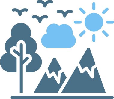 Macera Kabartması İki Renk Simgesi