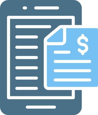 Dijital Yayıncılık Kabartması İki Renk Simgesi