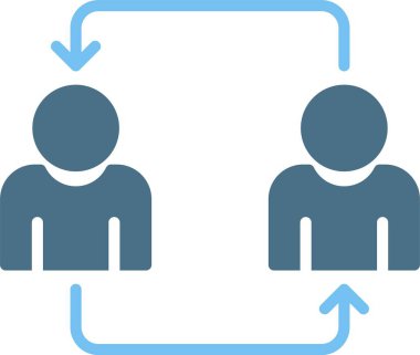 Bağlantı Kabartması İki Renk Simgesi