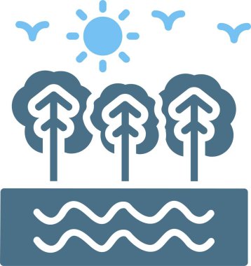 Doğa Kabartması İki Renk Simgesi