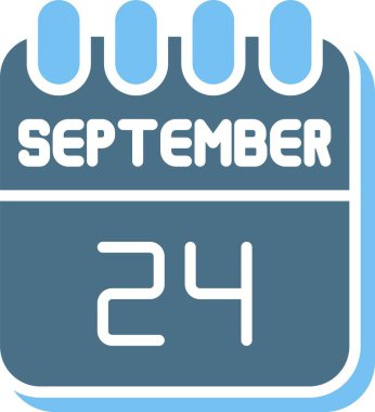 24 Eylül Glyph İki Renk Simgesi