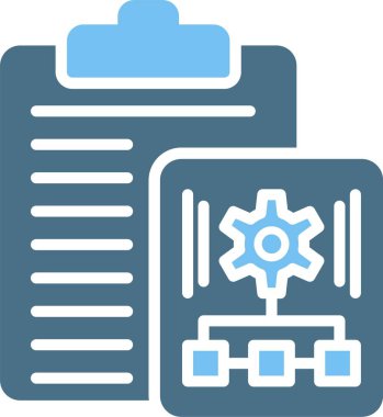 Görev Planlama Kabartması İki Renk Simgesi