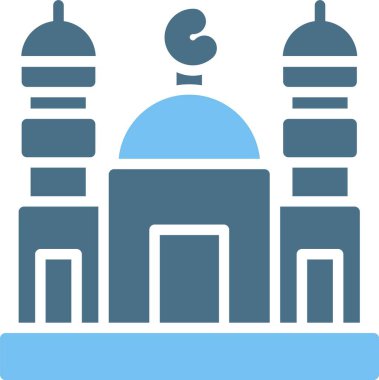 Taza Pir Cami Sembolü İki Renk Simgesi