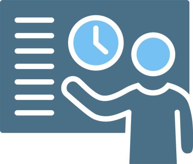 Zaman Kabartması İki Renk Simgesi