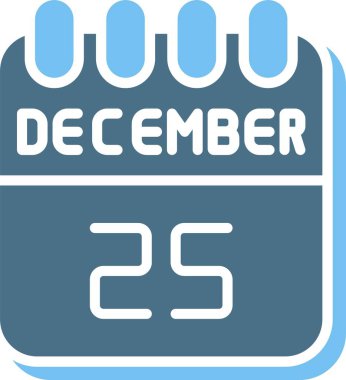 25 Aralık Glyph İki Renk Simgesi