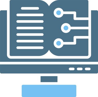 Kitap Kabartması İki Renk Simgesi