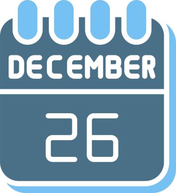 26 Aralık Glyph İki Renk Simgesi