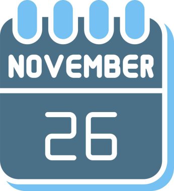 26 Kasım Glyph İki Renk Simgesi