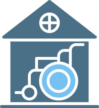 Huzurevi Kabartması İki Renk Simgesi